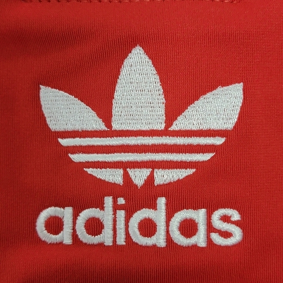 Adidas Women's Originals Lush Red And White Active Cycling Bodysuit Sz Small NEW - Picture 8 of 12